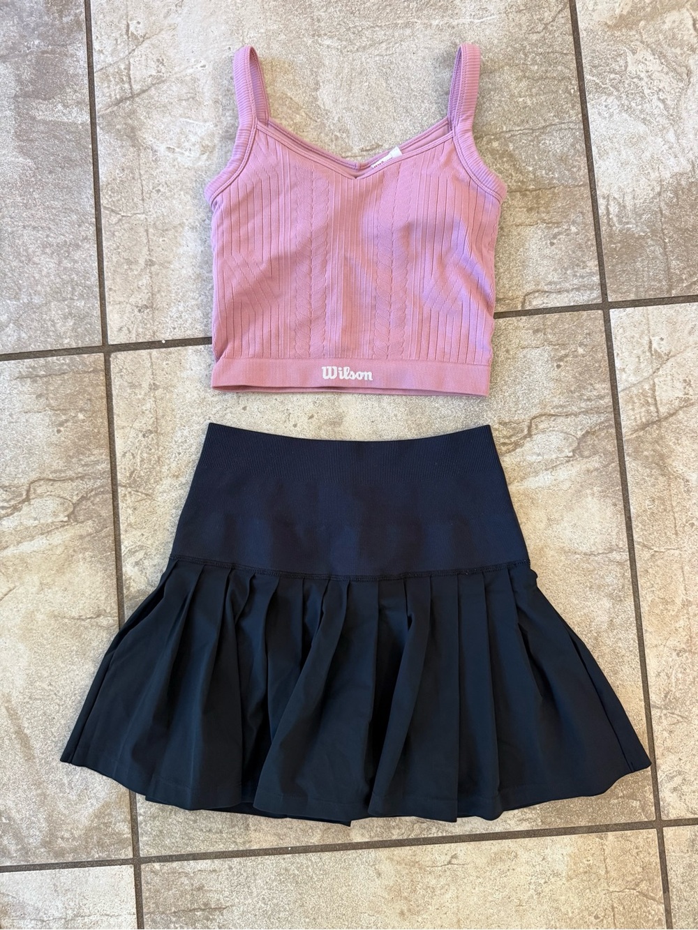 Wilson Black Midtown Tennis Skirt with Tank top